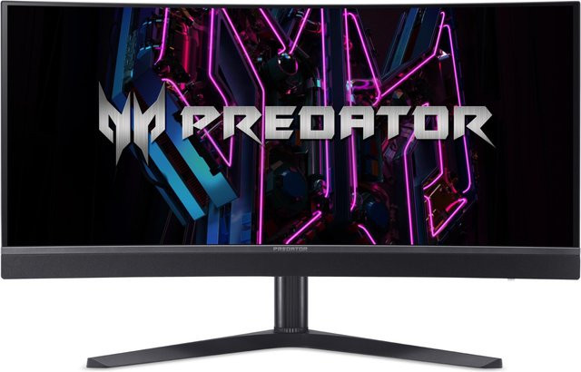 Acer Predator X34 Vbmiiphuzx OLED Gaming Monitor, 86,4 cm (34 Zoll), Ultrawide UWQHD, 175 Hz, gebogen, Schwarz - Bild 1