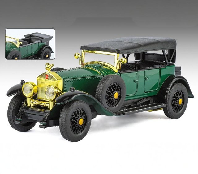 Rolls Royce Phantom I Modellauto 1:32 Metall grün - Bild 1