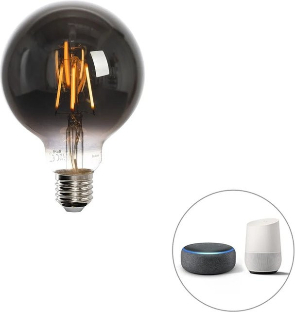 LUUMR Smart LED Lampe G95 E27 Dimmbar in Grau mit Fernbedienung, 4W, 60 lm, 3000K - Bild 1