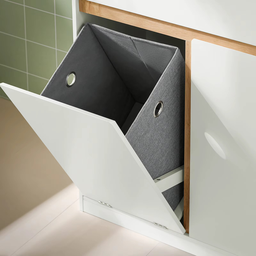 SoBuy Badezimmerschrank Weiß Klassisch mit Schublade und Tür, B/T/H: 71 x 33 x 85 cm - Bild 3