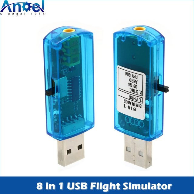 U-Angel-1988 8-in-1 USB Flugsimulator Controller-Zubehör für PC zur Simulation von FPV Flugzeugen und Helikoptern - Bild 1