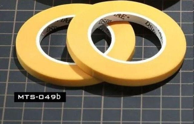 MENG Models Masking Tape aus Papier in Gelb, Breite: 0,5 cm, Länge: 18 m - Bild 1