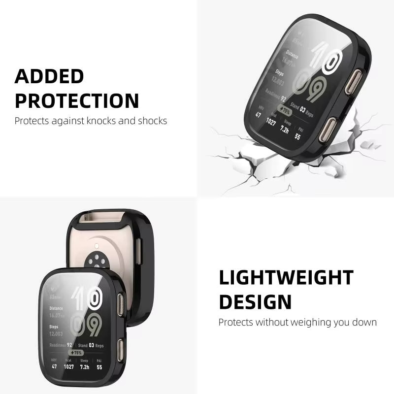Huami Schutzhülle für Amazfit Bip 6, Schwarz, Transparent, Unisex - Bild 3