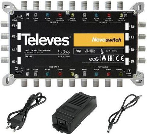 Televes MS98NCQ SAT Multischalter in Schwarz - Bild 1