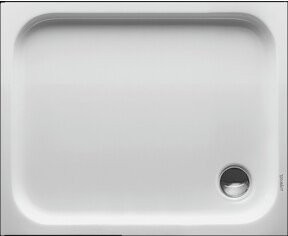Duravit D-Code Rechteck-Duschwanne in Weiß mit Antislip-Funktion, B/T/H: 100 x 80 x 8,5 cm - Bild 1