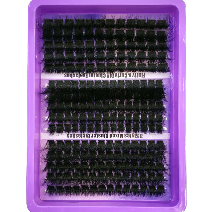 AMSDCN Cluster-Wimpern, Black, Unisex - Bild 2