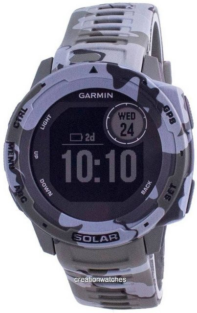 Garmin Instinct Solar Tactical Edition Multisport Smartwatch in Schwarz mit GPS und Silikonband - Bild 1