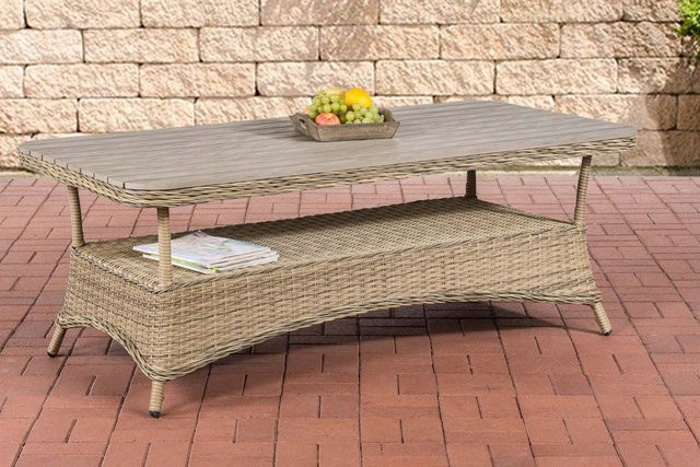 TPFGarden Gartentisch Pantheon aus Polyrattan in Braun und Beige, B/T/H: 160 x 80 x 60 cm - Bild 1