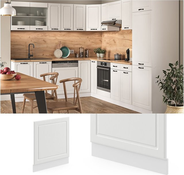 VICCO Geschirrspülerfront R-Line für Küchenschränke, Weiß, Matt, Breite: 60 cm - Bild 1
