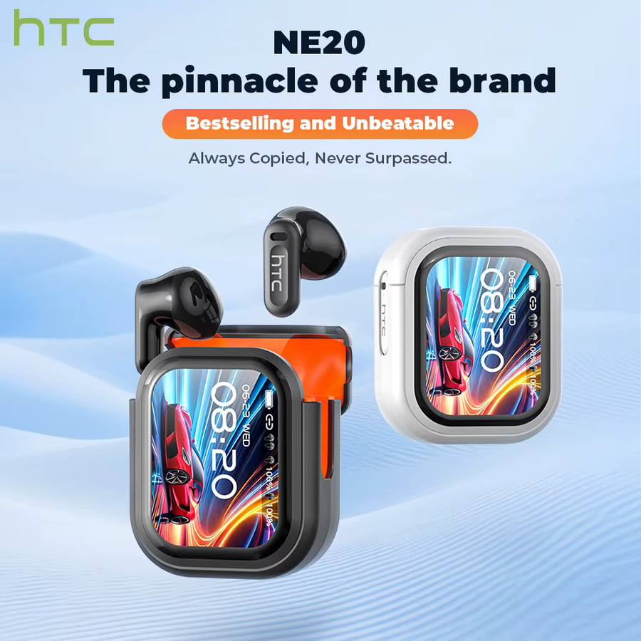 HTC NE20 Kabellose Bluetooth-Kopfhörer mit KI-Übersetzer und Full-HD-LCD-Display in Schwarz - Bild 5