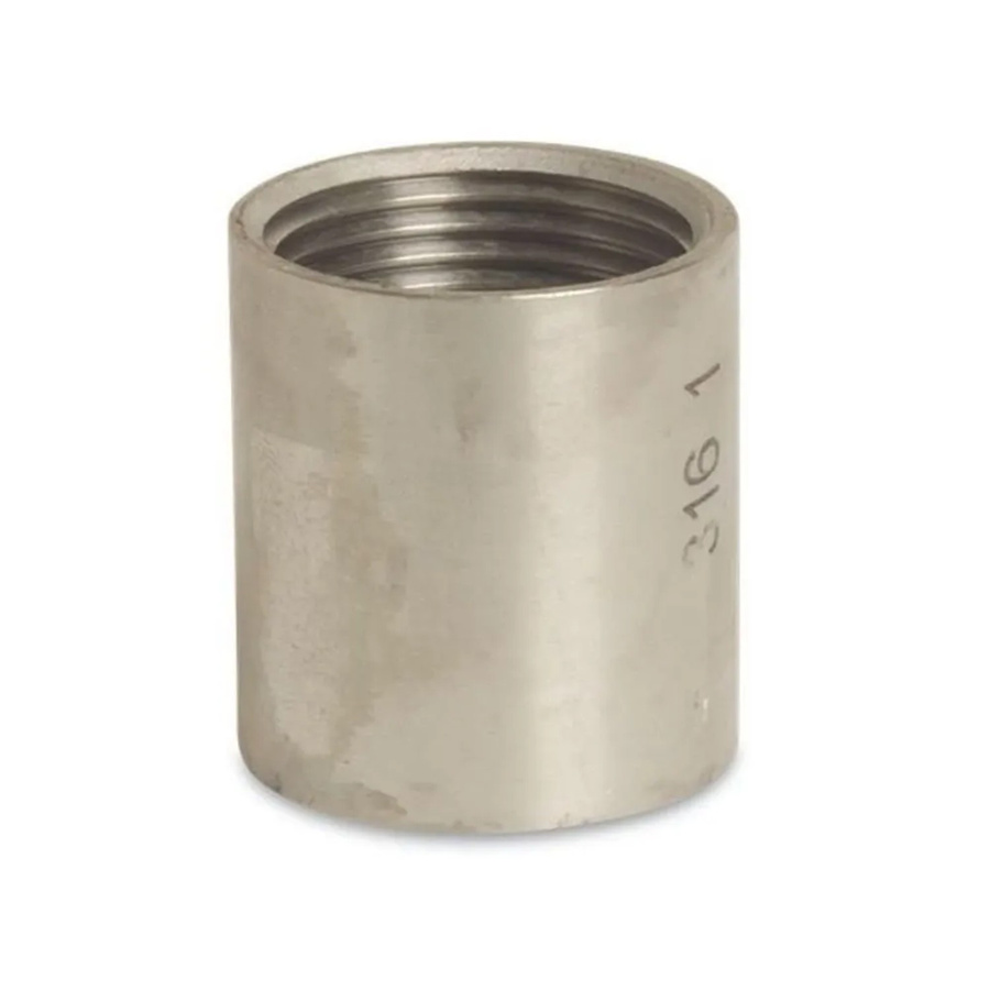 Klasebo Gewindemuffe V4A Edelstahl 1 1/2 Zoll IG in Silber - Bild 2