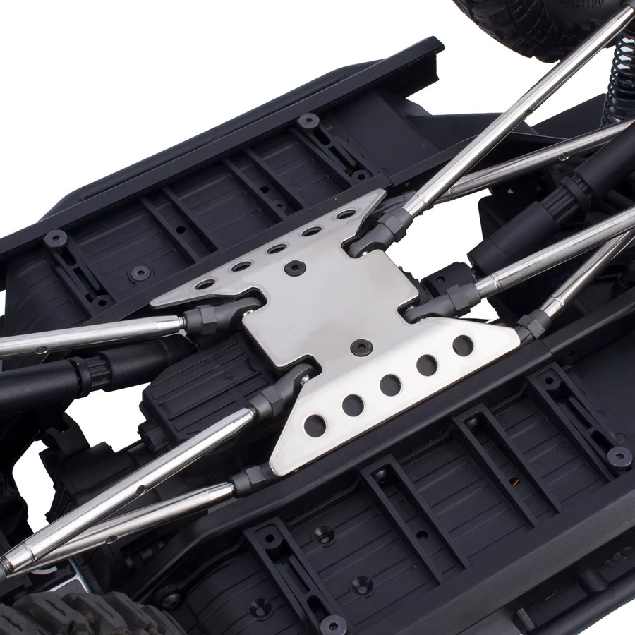 MALOM RC Edelstahl SCX10 III Achsschutz Unterfahrschutz Chassis Armor, Silber, Grau, Metall - Bild 3