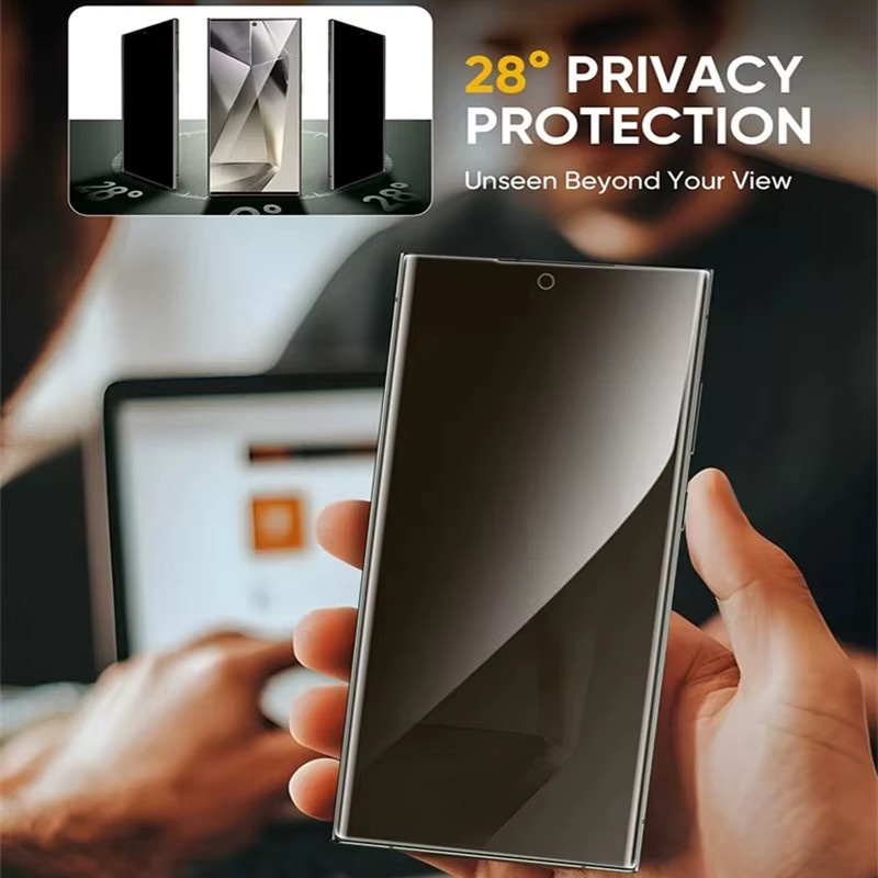 4er-Pack Samsung Hydrogel Privacy Screen Protector für Galaxy S25 S24 S23 S22 S21 Ultra S20 FE S10 S9 S8 und Note 20 Ultra, Transparent - Bild 4