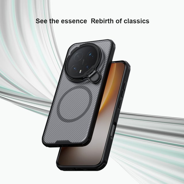 NILLKIN CamShield Magnetische Schutzhülle für Honor Magic 8 Pro 5G in Schwarz und Transparent mit Kamera-Abdeckung und integriertem Ständer - Bild 1