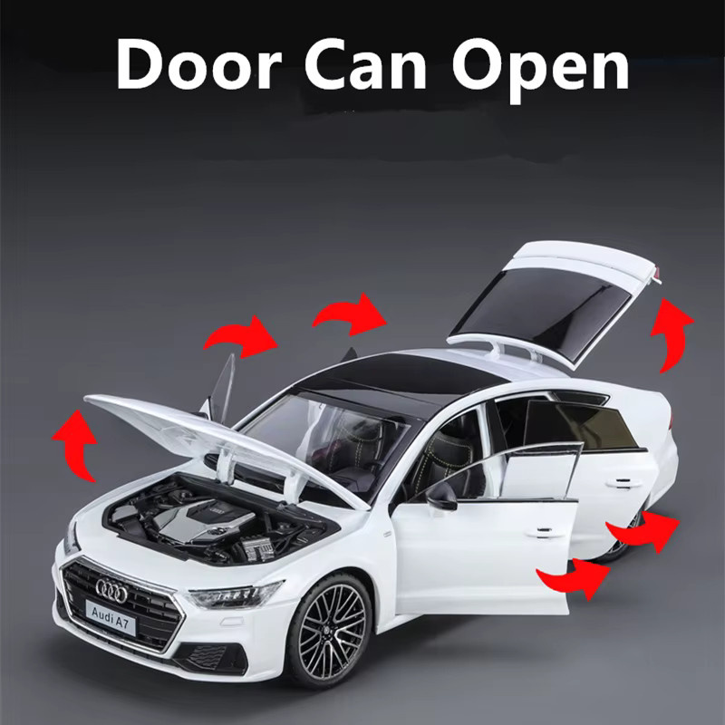 MAKEDA A7 Coupe Legierung Auto Modell, 1:24, Metall, mit Sound und Licht - Bild 1