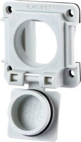 NETCOM Buchsenklappe E-DAT ind.8(8) IP67 in Grau aus Zinkdruckguss - Bild 1