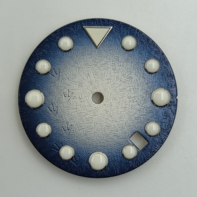 OUMASHI Zifferblatt-Ersatzteil, blauer Farbverlauf, 25,8 mm - Bild 1