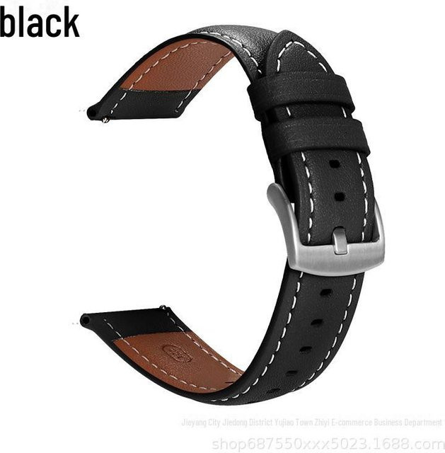 Huawei Uhrenarmband Echtleder, 22 mm, schwarz, Unisex - Bild 1