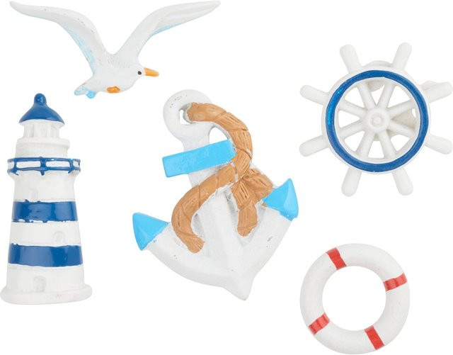 HobbyFun Streuteile Maritim Sellin in Multicolor aus Polyresin mit Klebepunkt - Bild 1