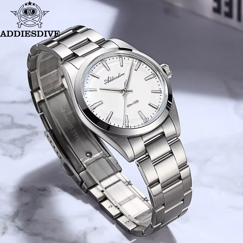 ADDIESDIVE Armbanduhr, Quarz, Edelstahl, Silber, Herren - Bild 3
