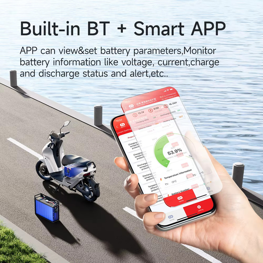 Daly Smart BMS Bluetooth Batteriemanagementsystem für LiFePO4 Li-Ion LTO in Schwarz - Bild 3