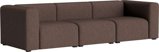 HAY Mags 3-Sitzer Sofa Kombination in Braun mit Armlehnen und Massivholzrahmen - Bild 1