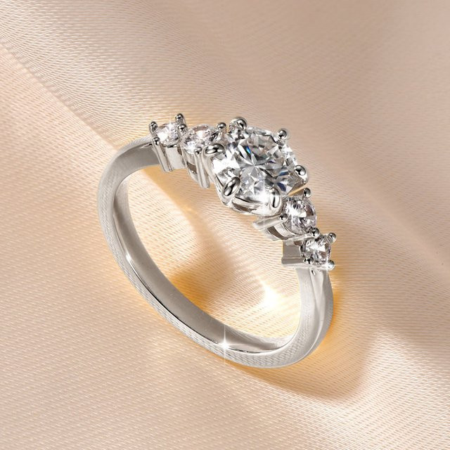 IOGOU Verlobungsring, 14K Gold Filled, Moissanit-Diamant, Damen - Bild 1