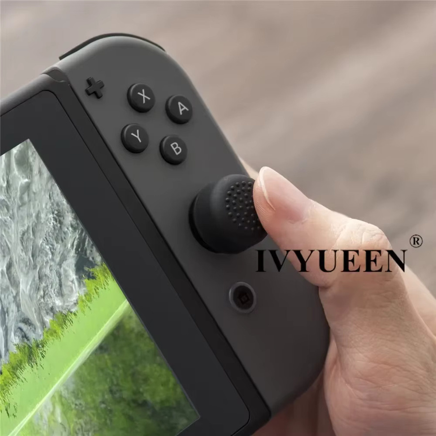 IVYUEEN Analog Thumb Stick Grips Caps für Nintendo Switch, OLED und Lite in Schwarz - Bild 3