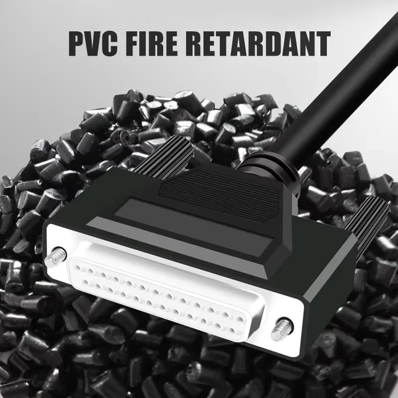 DIVEDEER DB25 Doppelschild-Parallel-Port-Datenübertragungskabel in Schwarz, 25-polig, Stecker auf Buchse, aus reinem Kupfer - Bild 4