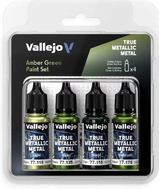 Vallejo TMM Amber Green, Farb-Set, Nachfüllpack, 4 x 18ml - Bild 1