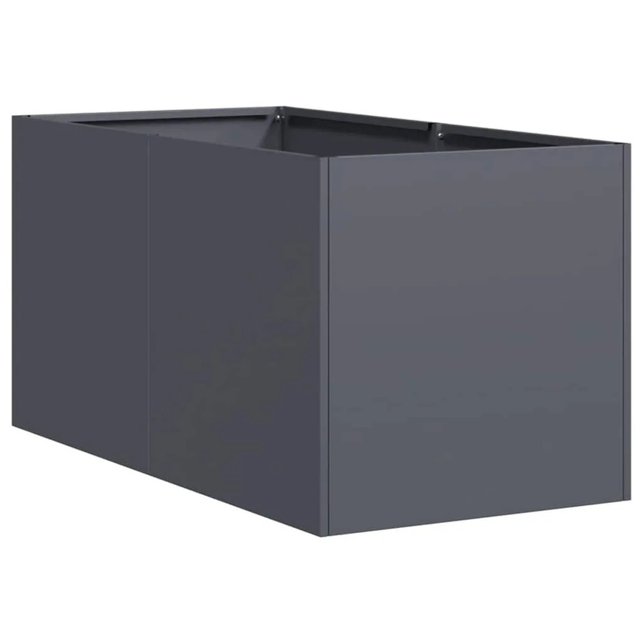 vidaXL Pflanzkübel aus kaltgewalztem Stahl in Anthrazit, B/T/H: 80 x 40 x 40 cm - Bild 2
