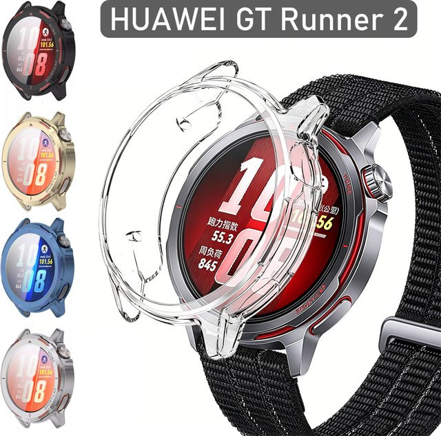 Schutzhülle für Huawei Watch GT Runner 2 Smartwatch, TPU, Schwarz - Bild 1