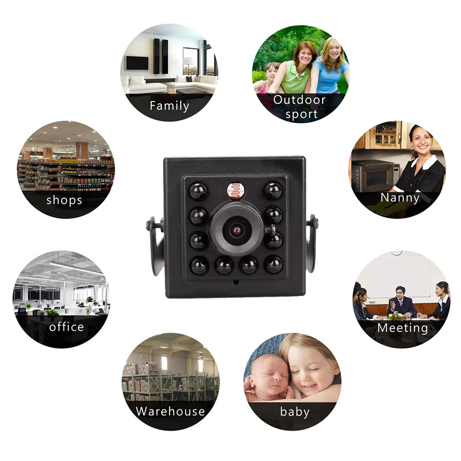 HQCAM Mini IP-Kamera mit Nachtsicht und POE in Schwarz - Bild 6