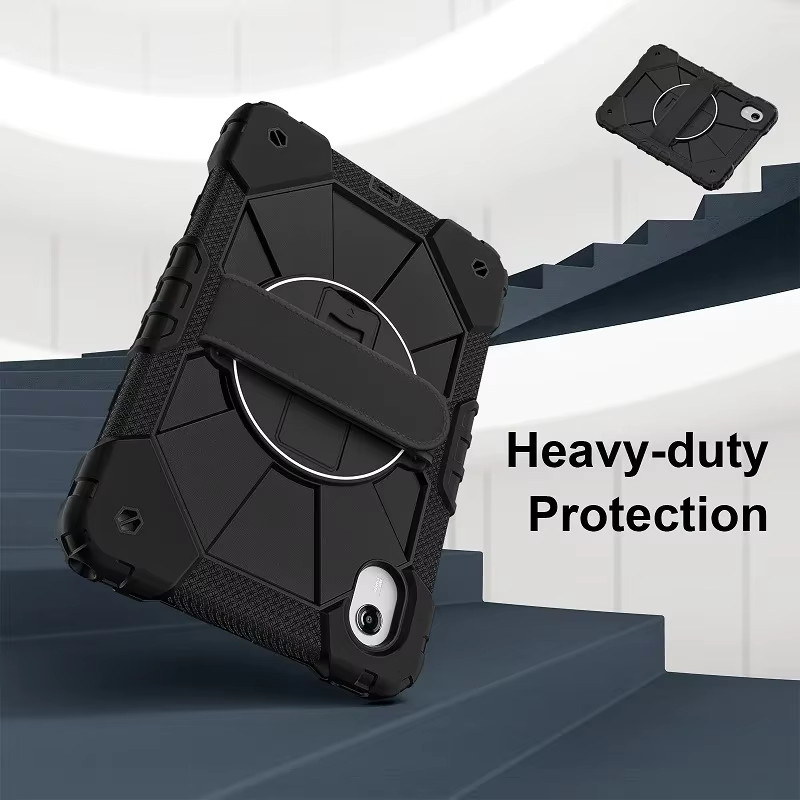 Robuste 360 Grad rotierende Schutzhülle für Lenovo Xiaoxin Pad 11 2025, Tab One 8.7 K9 TB305FU und Tab M11 Idea Tab 11 Zoll mit Handschlaufe in Blau oder Schwarz - Bild 4