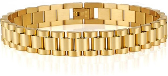 TrustyLan Jewelry Armband Edelstahl, Gold, 21 cm, Unisex - Bild 1