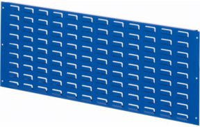 Kappes Regalrückwand RasterPlan Schlitzplatten mit Quertraverse, Farbe Blau, H: 45 cm, B: 100 cm - Bild 1