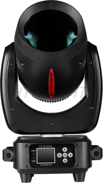 HYULIGHTS LED Moving Head Light 180W in Schwarz mit Beam-, Spot- und Zoom-Funktion, 24 rotierenden Prismen, 14 Gobos sowie 11-Farben- und 7-Farben-Rad für die professionelle DJ-Bühnenbeleuchtung - Bild 1