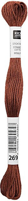Rico Design Sticktwist aus Baumwolle, 8m, Rostbraun - Bild 1