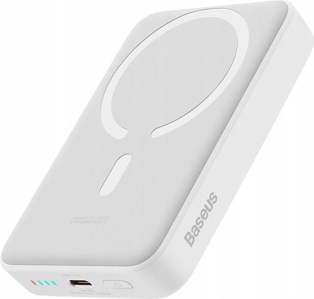 Baseus Magnetic Mini Externer Wireless-Akku, 10000mAh, 30W, PD + FQI, Weiß - Bild 1