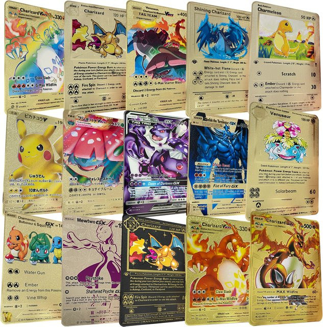 Potdemiel Pokémon Sammelkarten, Metall, Goldene, Bunt / Mehrfarbig - Bild 1