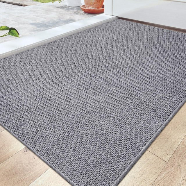 Einfarbige Schmutzfangmatte aus Polypropylen für den Eingangsbereich, Grau, B: 76 cm, T: 44 cm - Bild 1