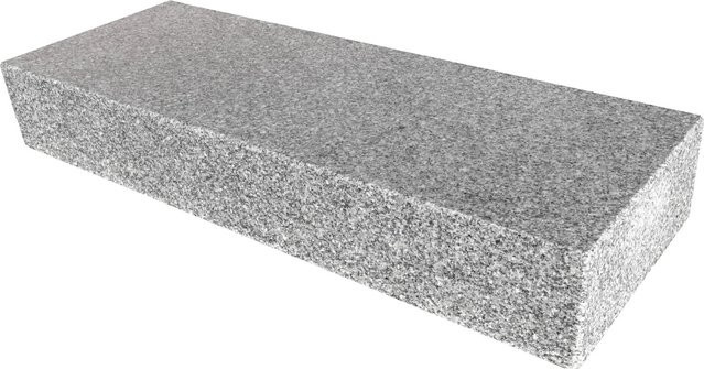 Granit Blockstufe Grau gesägt und geflammt B/T/H: 100 x 35 x 15 cm - Bild 1