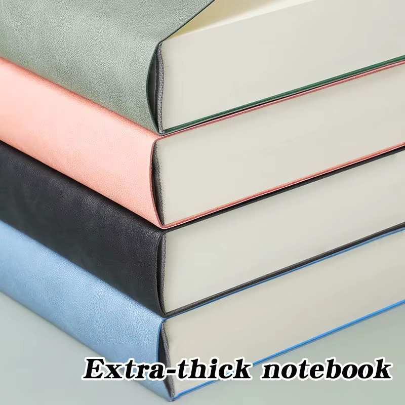 Daotshy Notizbuch A5 mit 760 Seiten, blaues Hardcover aus PU-Leder, leere Skizzenblöcke für Kreativität und Bürobedarf - Bild 2