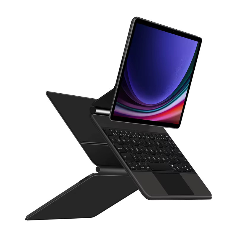 Samsung Magnetische Tastaturhülle Folio für Galaxy Tab S7 S8 S9 11 Zoll sowie Tab S9 FE 10,9 Zoll und Tab S10 Lite in Schwarz - Bild 2