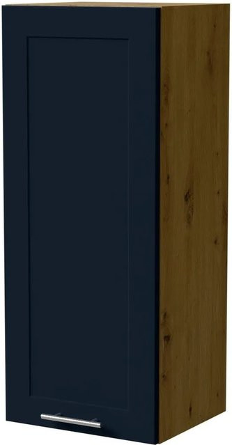 Feldmann-Wohnen Hängeschrank Oslo W4 Eiche Artisan und Indigo Matt mit Soft-Close-Türen, B/T/H: 40 x 32,5 x 96 cm - Bild 1