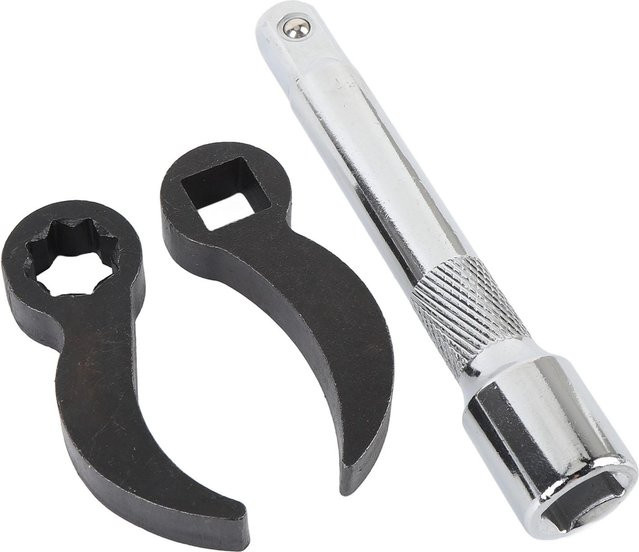 Igeteck Brechstange Schraubenschlüssel Adapter Set Horn Typ aus Chrom-Vanadium und Edelstahl in Silber und Weiß - Bild 1