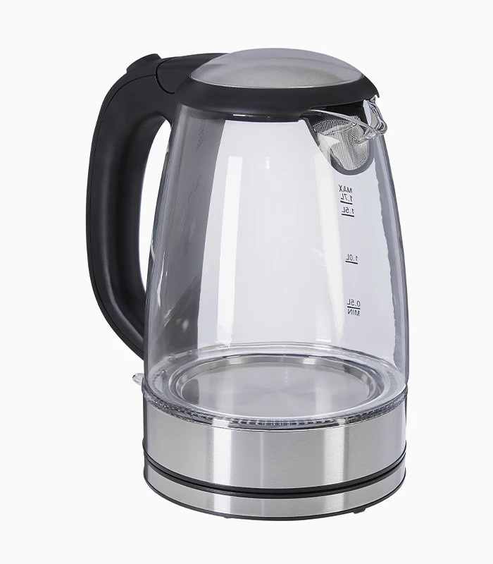 GUTFELS WATER 4010 Wasserkocher aus Glas und Edelstahl in Blau und Silber mit 1,7 l Fassungsvermögen - Bild 1