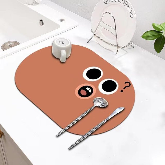 Yiran Furniture Badezimmerteppich mit Cartoon-Design, rutschfest und schnelltrocknend, B/T: 60 x 40 cm - Bild 1
