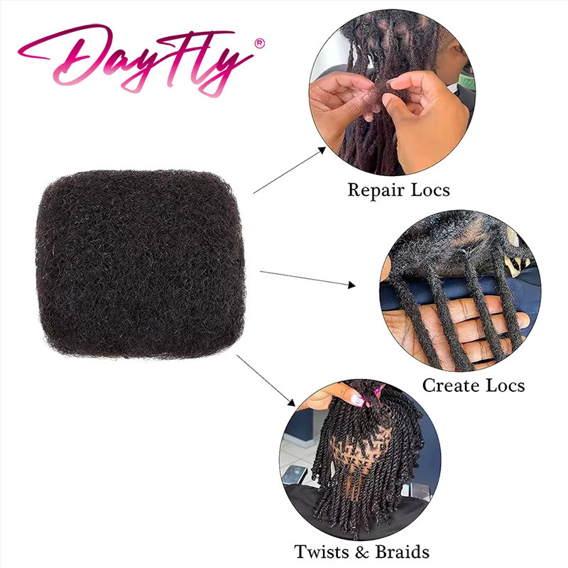 DAYFLY Lockiges Echthaar, 30 g, Unisex - Bild 3