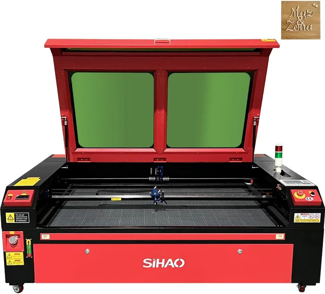 SIHAO CO2-Lasergravurmaschine mit 50W-130W Leistung für Holz und Stoff zur Gravur und zum Digitalschneiden mit LightBurn/Ruida Unterstützung - Bild 1